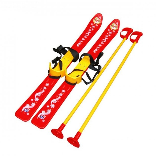 Детские лыжи с палками ТехноК 3350 Красный (2000990332103)
