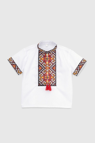 Фото Рубашка с вышивкой для мальчика КОЗАЧОК ФИЛИП 110 см Красный (2000989824664S)