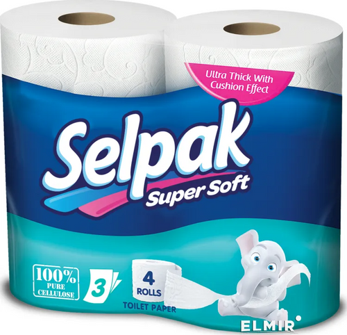 Бумага туалетная SELPAK 32361100 4 шт. (8690530204492A)