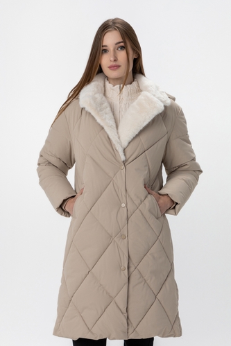 Фото Куртка зимняя женская 8136 2XL Бежевый (2000990198310W)