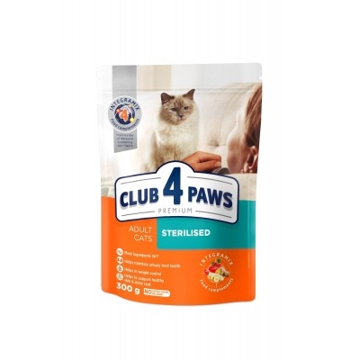 Сухой корм для кошек Club 4 Paws Премиум. Для стерилизованных 300 г 9252 (482008390909252)