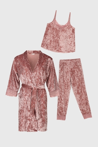 Фото Комплект халат+пижама женский Nicoletta 87093 XL Пудровый (2000990389114А)