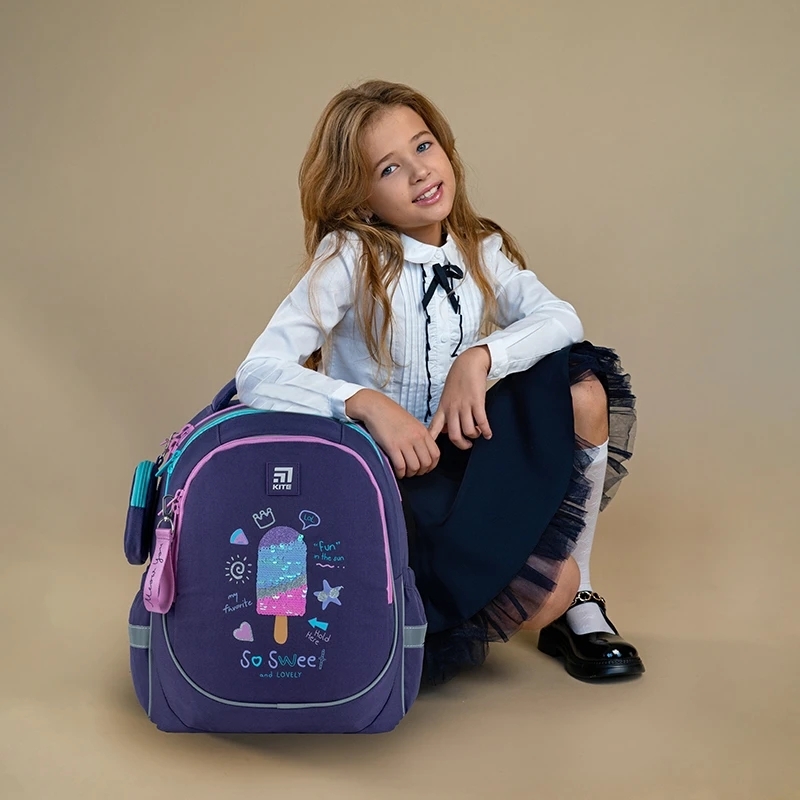 Фото Рюкзак шкільний для дівчинки Kite K24-700M-6 Фіолетовий (4063276124357A)