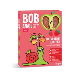 Bob Snail конфеты яблочно-клубничные 60г 0415 П (4820162520415)
