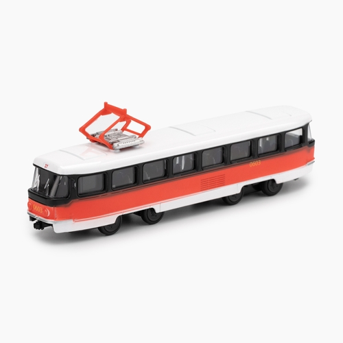 Игрушка Трамвай АВТОПРОМ 6411ABD Бело-красный (2000989884439)