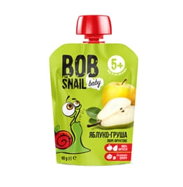 Bob Snail пюре дет. яблочно-грушевые 90г 3011 П (4820219343011)