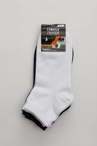 Фото Набір шкарпеток чоловічих 5 шт. 402П 27-29 Білий; Чорний (2000989554752A)