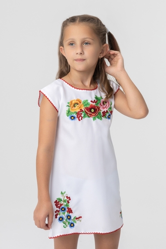 Фото Платье вышиванка для девочки КОЗАЧЕК ЛИЗА 152 см Разноцветный (2000990029560D)