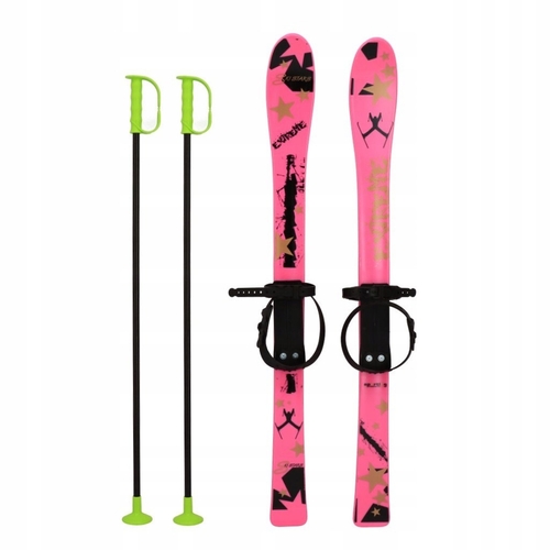 Лыжи детские с палками Marmat 256128 Розовый (2000990325822)